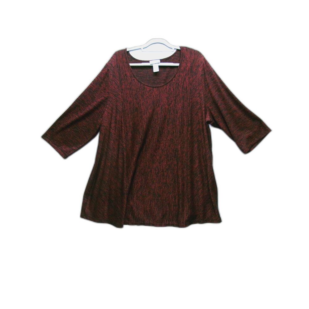 Maroon and Black 2x top from Catherine's